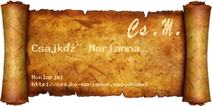 Csajkó Marianna névjegykártya